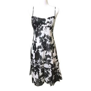 Loft Black White Floral Dress - Size 6